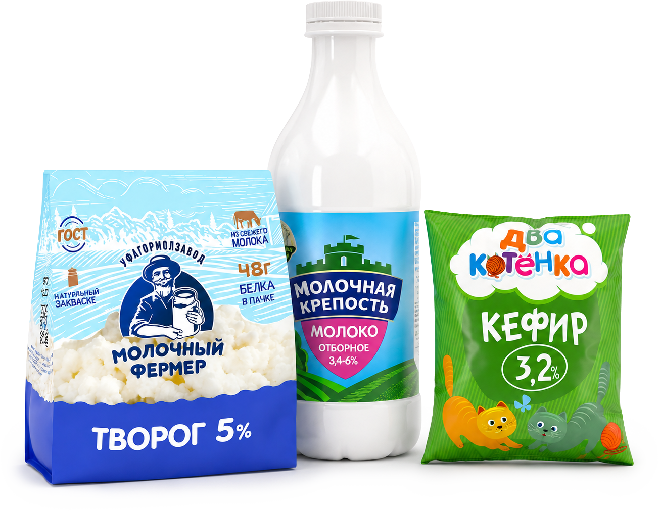 Все виды традиционных молочных продуктов