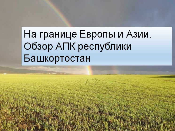 Обзор АПК республики Башкортостан